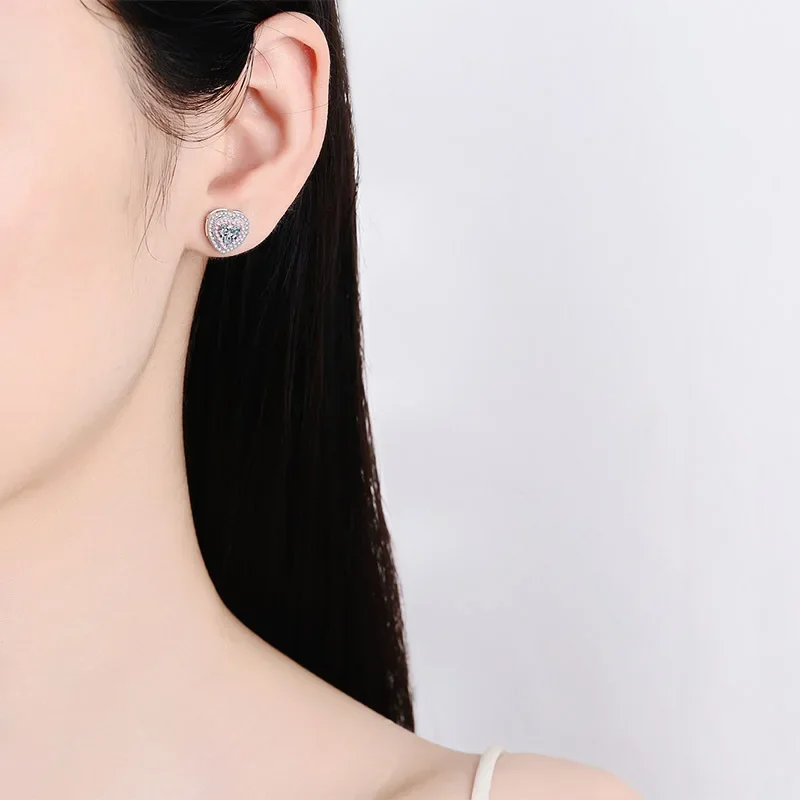 Women Bags Manufacturer - PT950 Platinum Love Bag Earrings Female