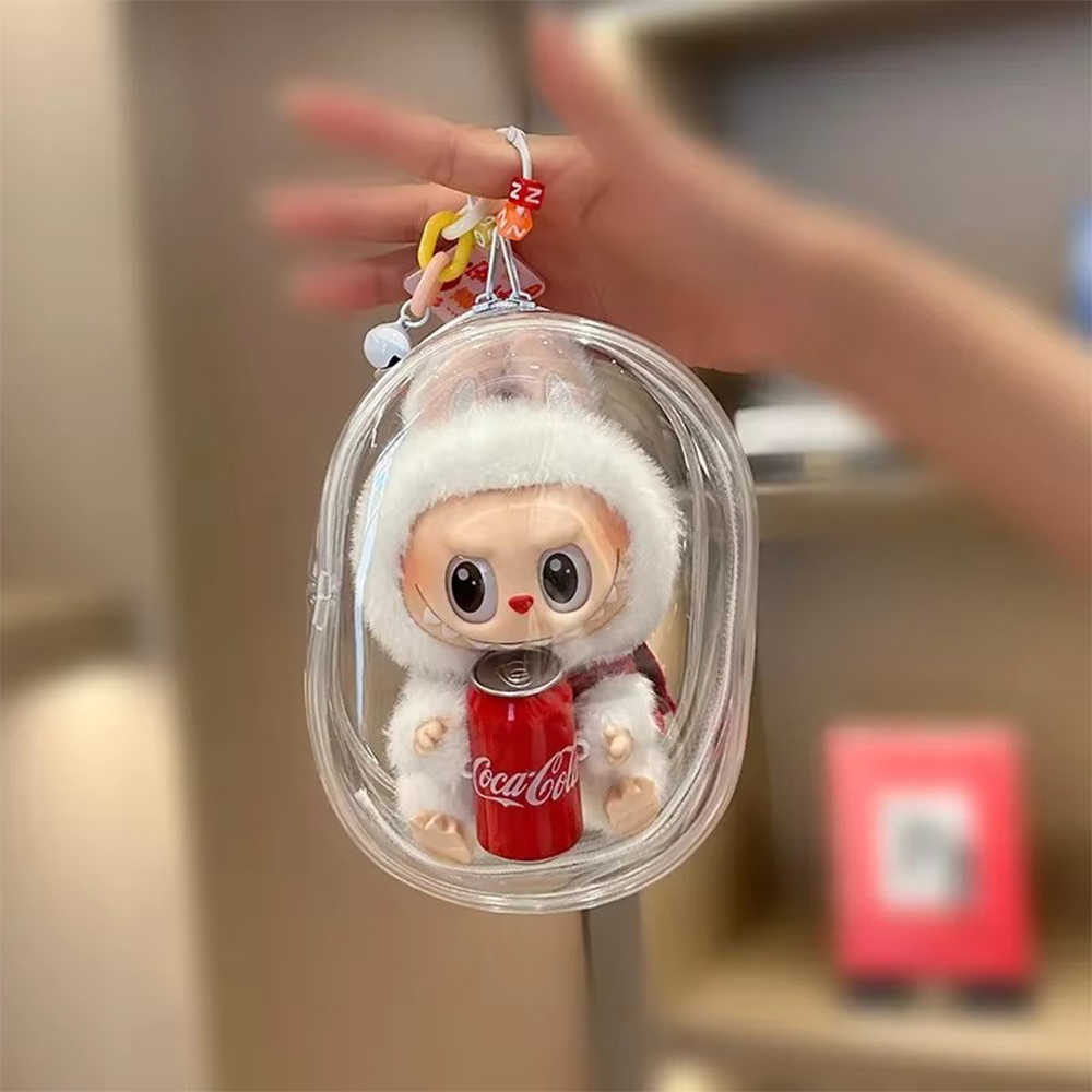 Women Bags Manufacturer - Plush Labubu Doll Transparent Protective Storage