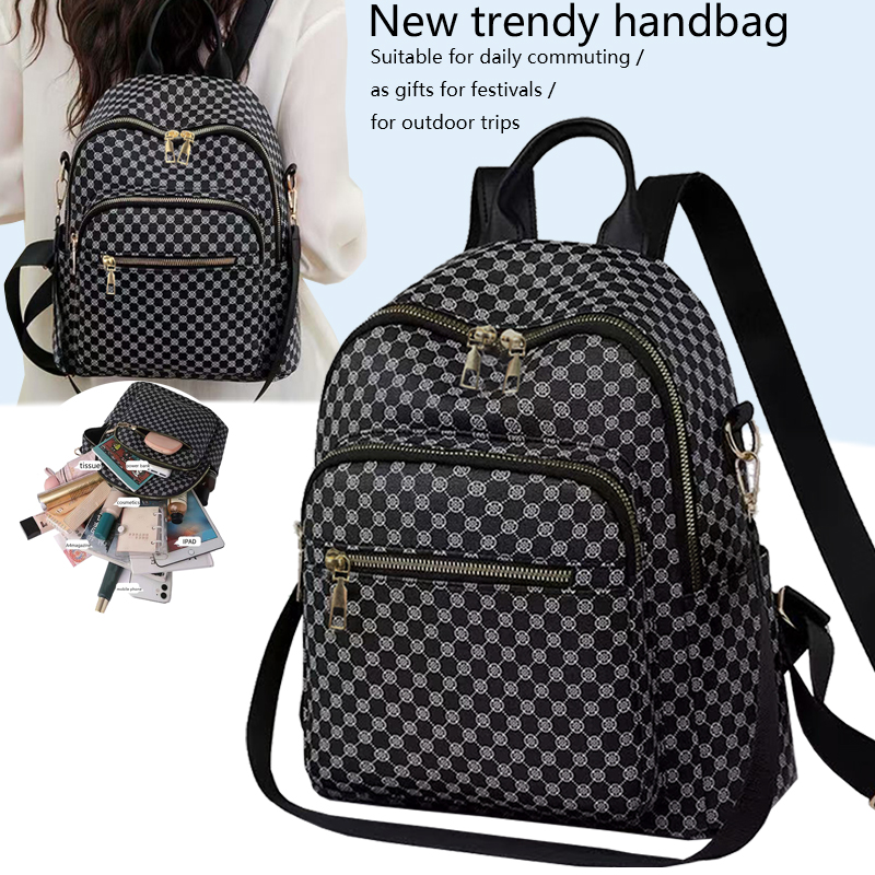 Women'S Bags Going Out - Chic Vintage Geometric Pattern PU Backpack