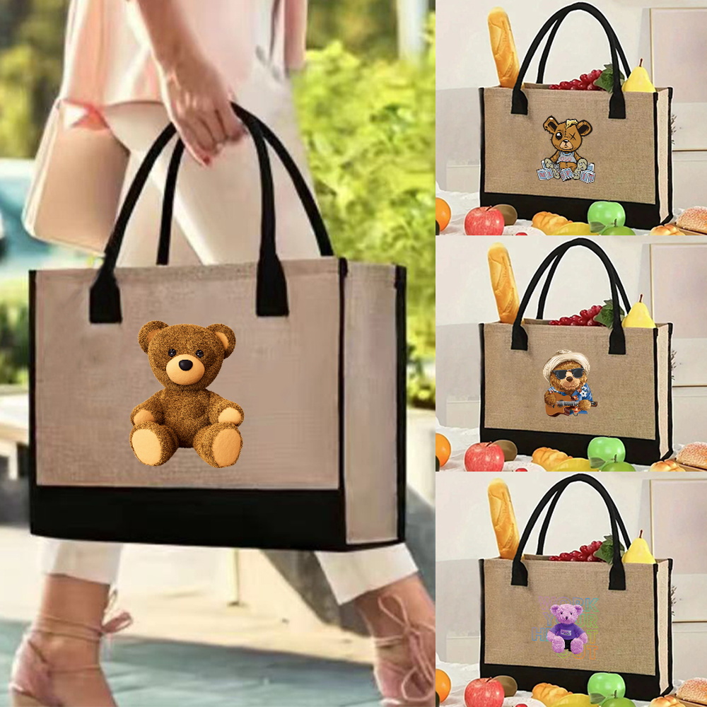Women Bags Jute - Tote Bag Vintage Jute Shopping Bags