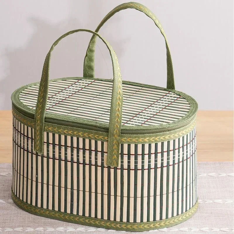 Women Bags Casual - Handcrafted Bamboo Tote Eco-friendly Fordable Picnic