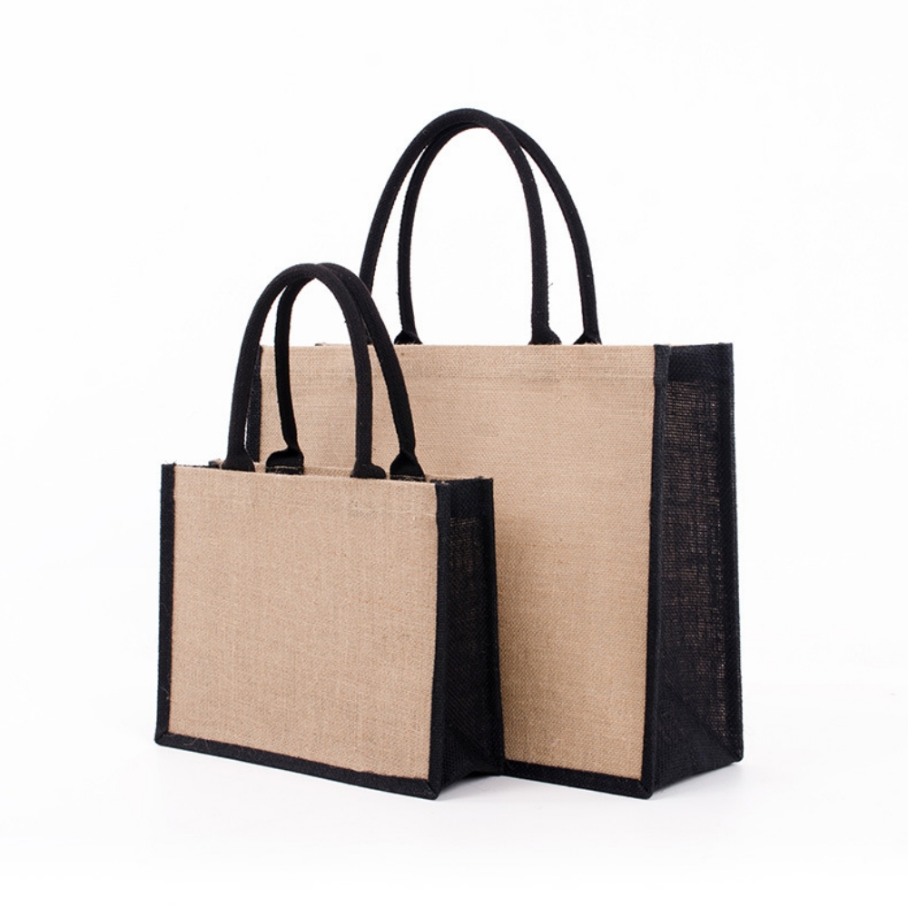 Women Bags Jute - Burlap Jute Eco-friendly Shopping Bag Vintage