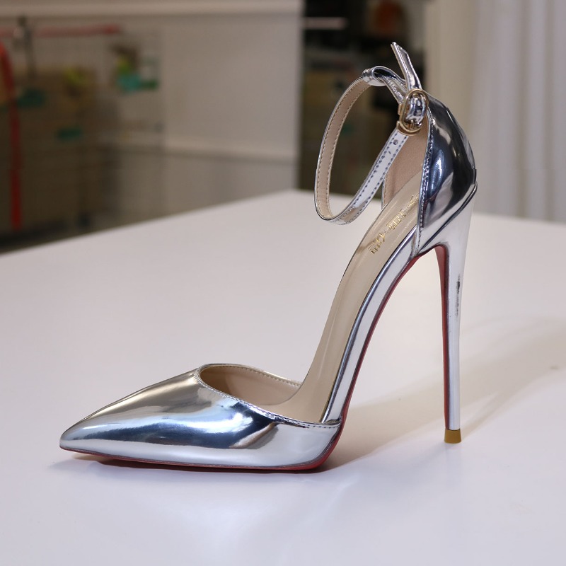 New silver striped high heels  - Women Bags Office review and price