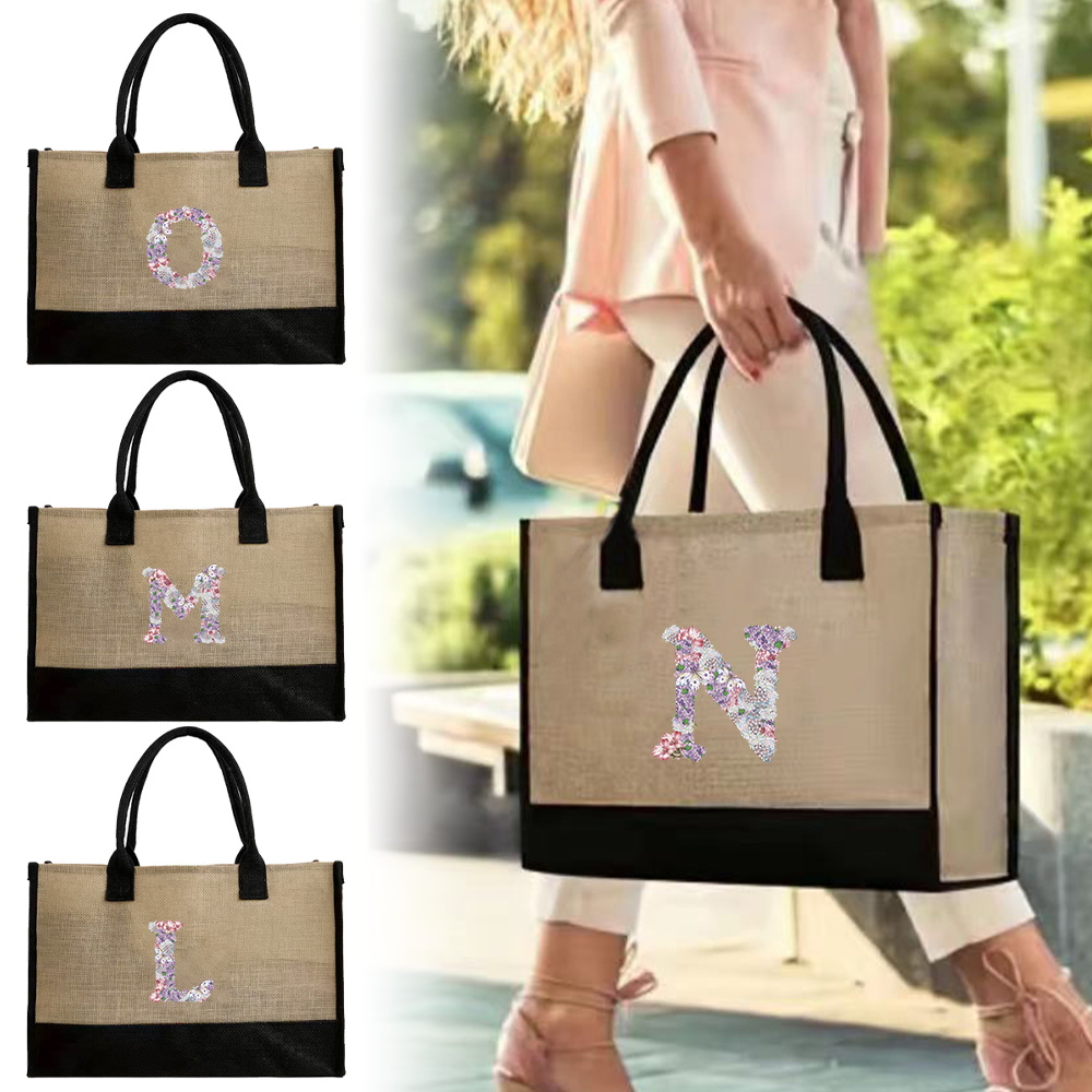 Jute Shopping Bag Ladies Beach - Women Bags Jute review and price