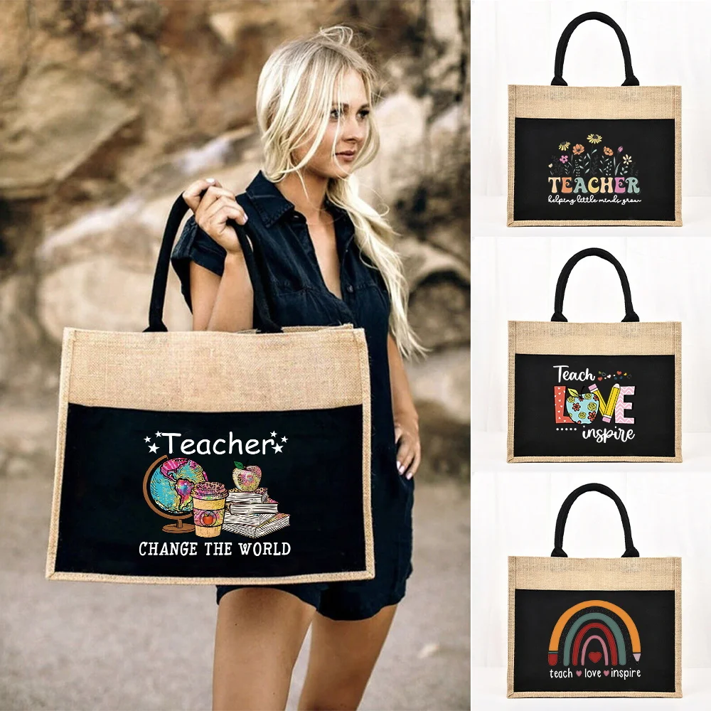 Tote Bag Reusable Jute Shoppin - Women Bags Jute review and price
