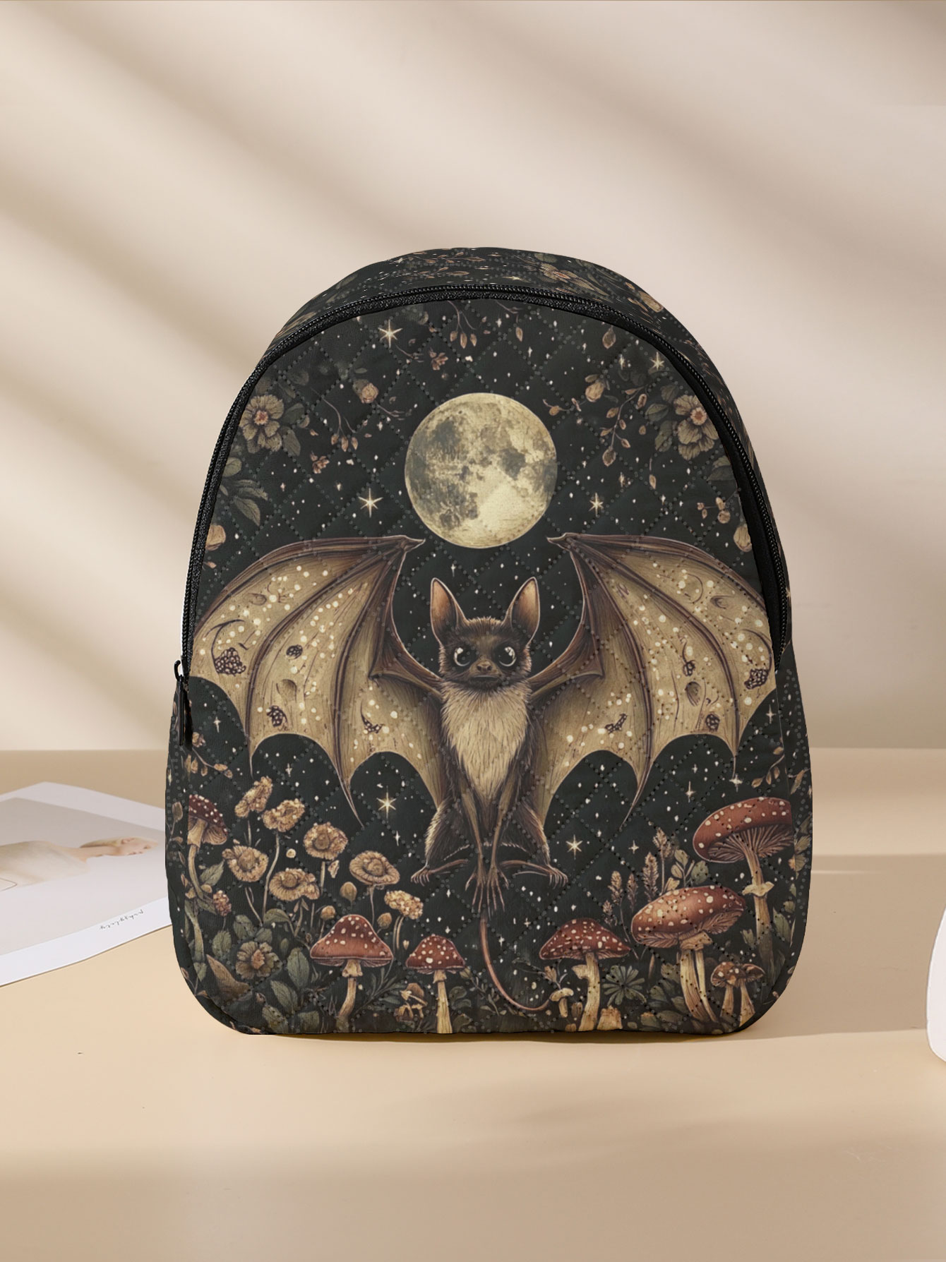 Bat Moon Mushroom Floral Print - Women'S Bags Going Out review and price