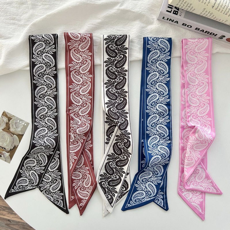 Paisley Print Satin Skinny Sca - Women Bags Office review and price