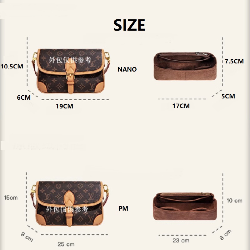 Suede Bag Organizer For Lv Dia - Women Bags Lv review and price