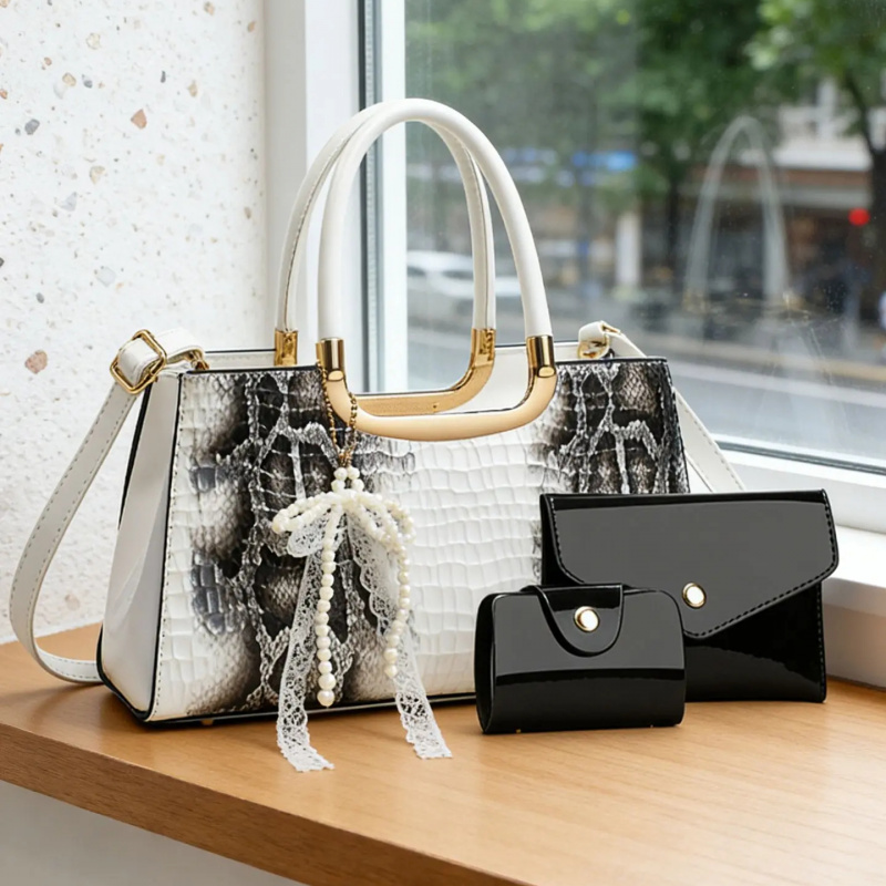 Women's Handbag Set, Crocodile - Women Bags Leather review and price