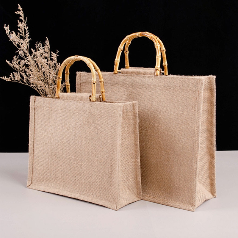 Portable Burlap Jute Shopping  - Women Bags Jute review and price