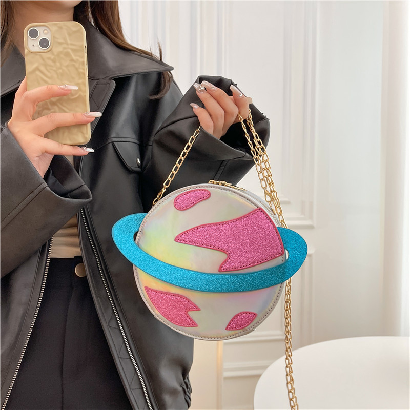 Laser Circular Planet Shape Pu - Women'S Young Bags review and price